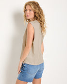 Birch $|& SEAS Sol V-Neck Tank - SOF Back