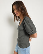 Eclipse $|& SEAS Seaglass Eyelet Sleeve Tee - VOF Front