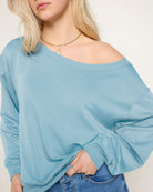 Wave $|& SEAS Brooksville One Shoulder Sweatshirt - SOF Full Front