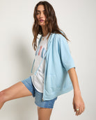 Wave $|& SEAS Short Sleeve Fleece Zip Up - SOF Full Front