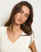 White $|& SEAS Gulls Gauze Tank - VOF Front