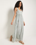 Cream Floral $|& SEAS Printed Serene Smocked Maxi Dress - VOF Side