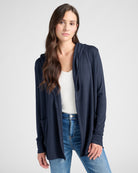 Mariner Midnight $|& SEAS Laguna Hooded Cardigan - SOF Front