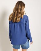 Clearwater $|& SEAS Whitecap Gauze Button Up Shirt - SOF Back