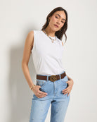 White $|& SEAS Sunrise Tank - SOF Front