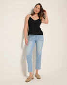 Black $|& SEAS Radiance Eyelet Cami - UGC On Fig