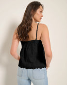Black $|& SEAS Radiance Eyelet Cami - SOF Back