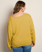 Golden $|& SEAS Brooksville Slub Off The Shoulder Top - SOF Back