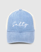 Denim Blue $|& David & Young Salty Mesh Back Baseball Cap - VOF Detail