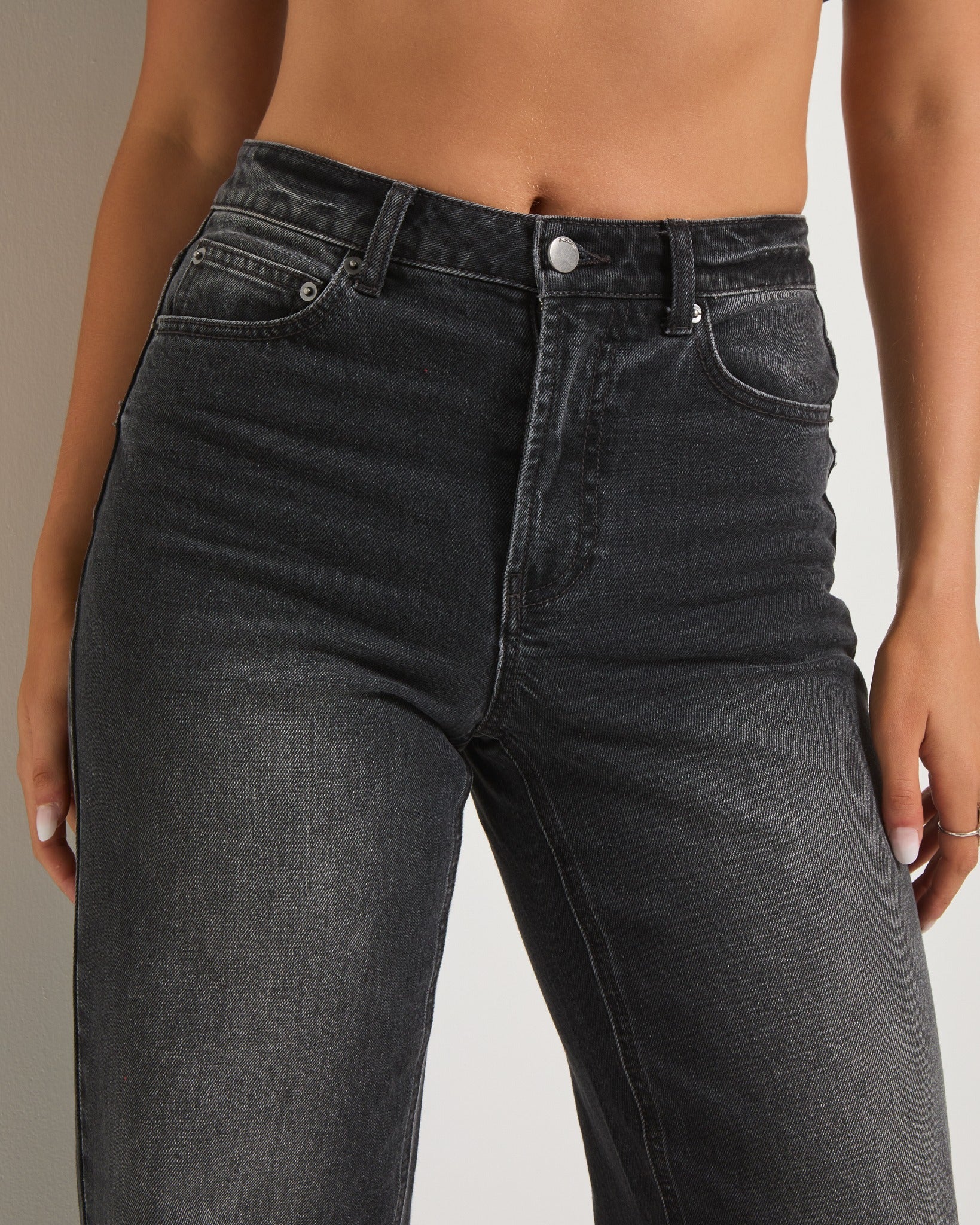 Midnight $|& SEAS Saltwater Wide Leg Jean - SOF Full Front