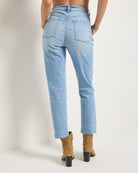 Lakeside $|& SEAS Ocean Mist Embroidered Straight Cropped Jean - SOF Back