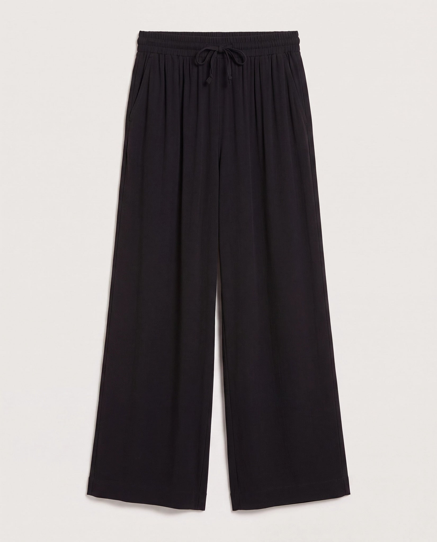 Washed Black $|& SEAS Sunset Drawstring Wide Leg Pant - Hanger Detail