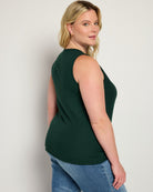 Hunter Green $|& SEAS Boat Neck Tank - SOF Back