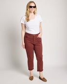 Mahogany $|& SEAS Cyndi Cuffed Ankle Skinny Jeans - UGC On Fig