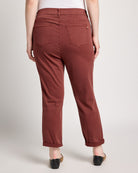 Mahogany $|& SEAS Cyndi Cuffed Ankle Skinny Jeans - SOF Back