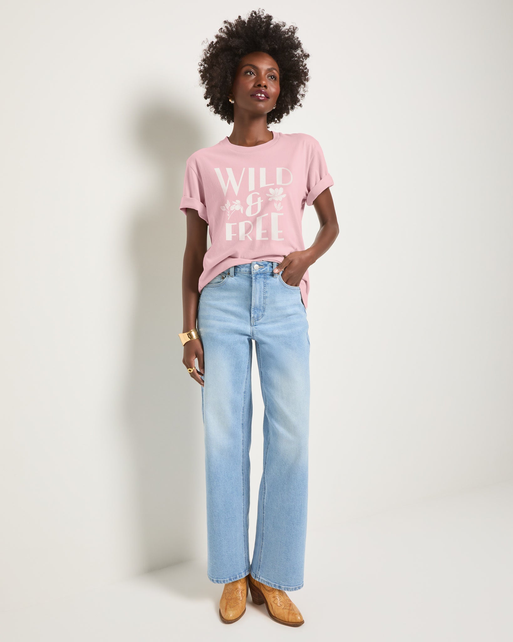 Tea Rose $|& SEAS Wild & Free Tides Graphic Tee - UGC On Fig