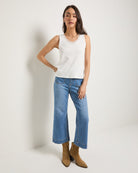 White $|& SEAS Whitecap Lace Trim Tank - UGC On Fig