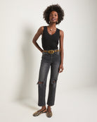 Black $|& SEAS Whitecap Lace Trim Tank - UGC On Fig