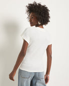 Cream $|& SEAS Desert Sky Mock Neck Top - SOF Back