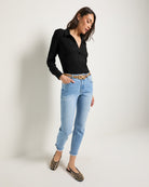 Black $|& SEAS Meadow Mixed Media Top - UGC On Fig