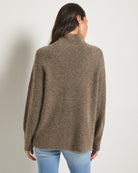 Taupe Marled $|& SEAS Driftwood Sweater - SOF Back