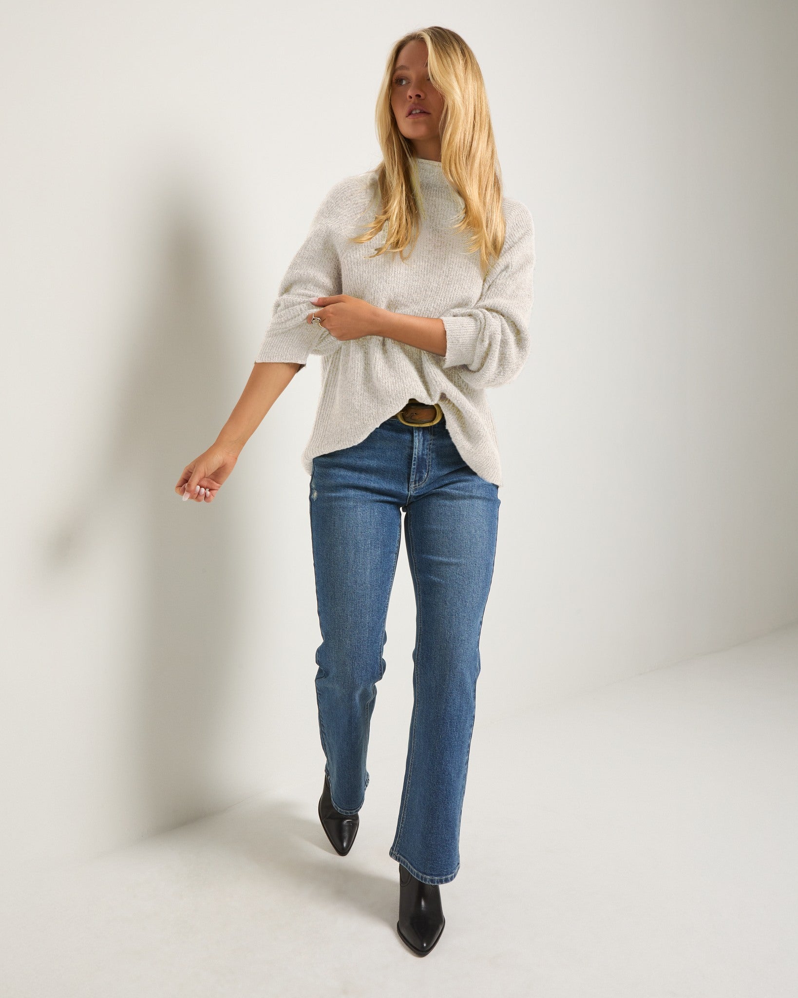 Cream Marled $|& SEAS Driftwood Sweater - UGC On Fig