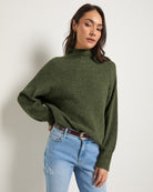 Olive Marled $|& SEAS Driftwood Sweater - SOF Front