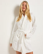 White $|& SEAS Dreamcatcher Chenille Robe - SOF Front
