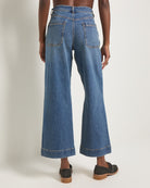 Storm $|& SEAS Caroline Cropped Wide Leg Jean - SOF Back