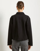 Black $|& SEAS Long Weekend Twill Jacket - SOF Back