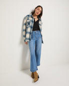 Blue Plaid $|& SEAS Cozy Plaid Shacket - UGC On Fig