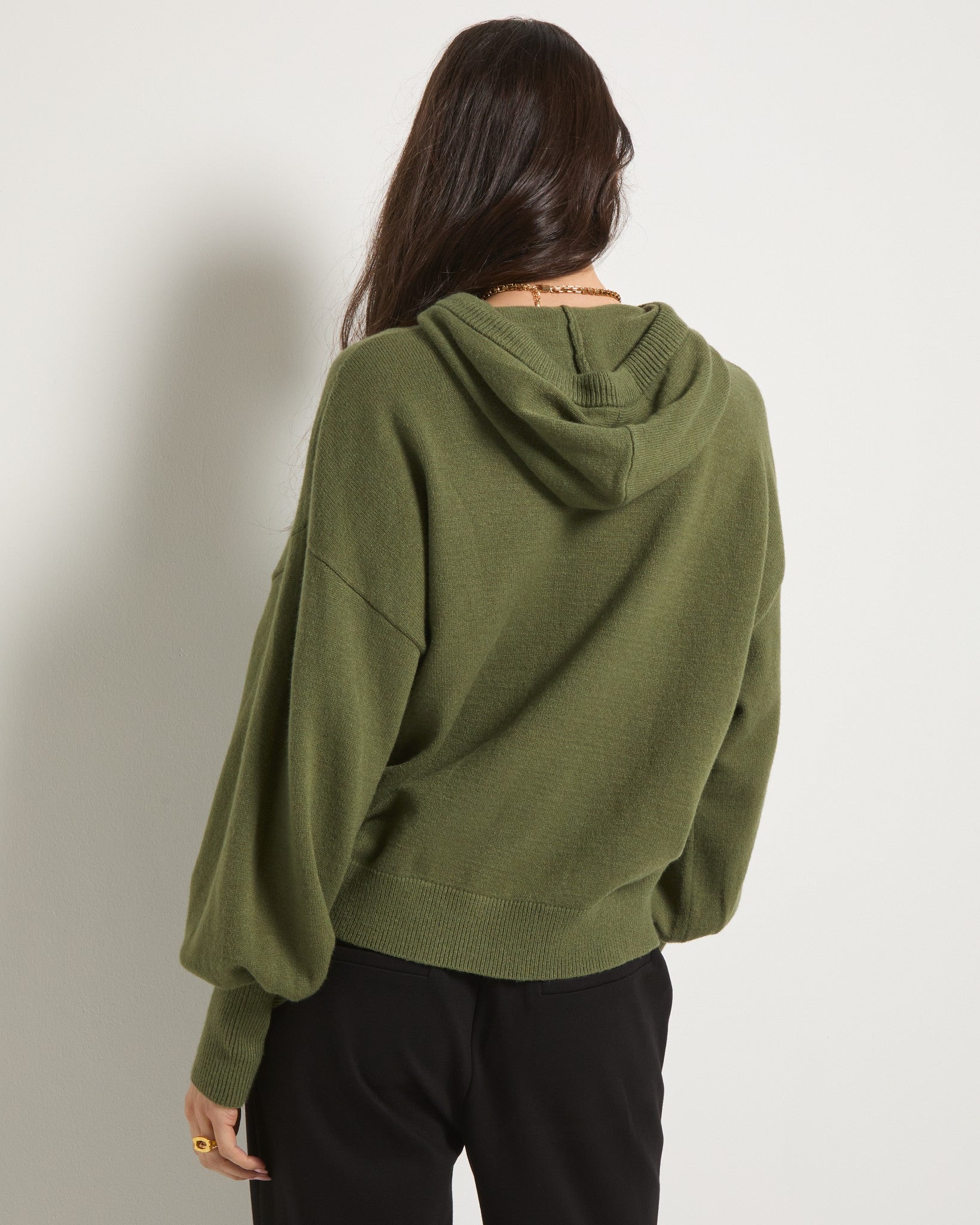 Olive Branch $|& SEAS Grove Hooded Sweater - SOF Back