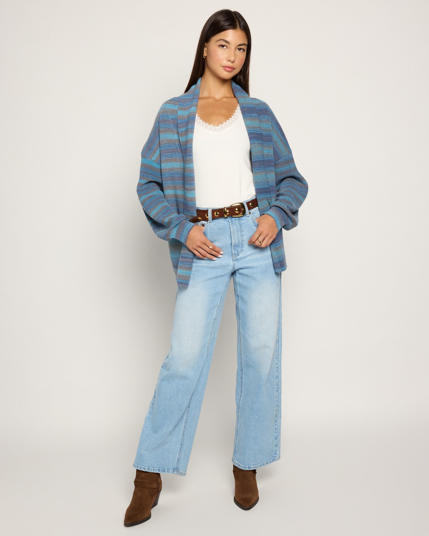 Deep Sea $|& SEAS Sapphire Spacedye Cardigan - UGC On Fig