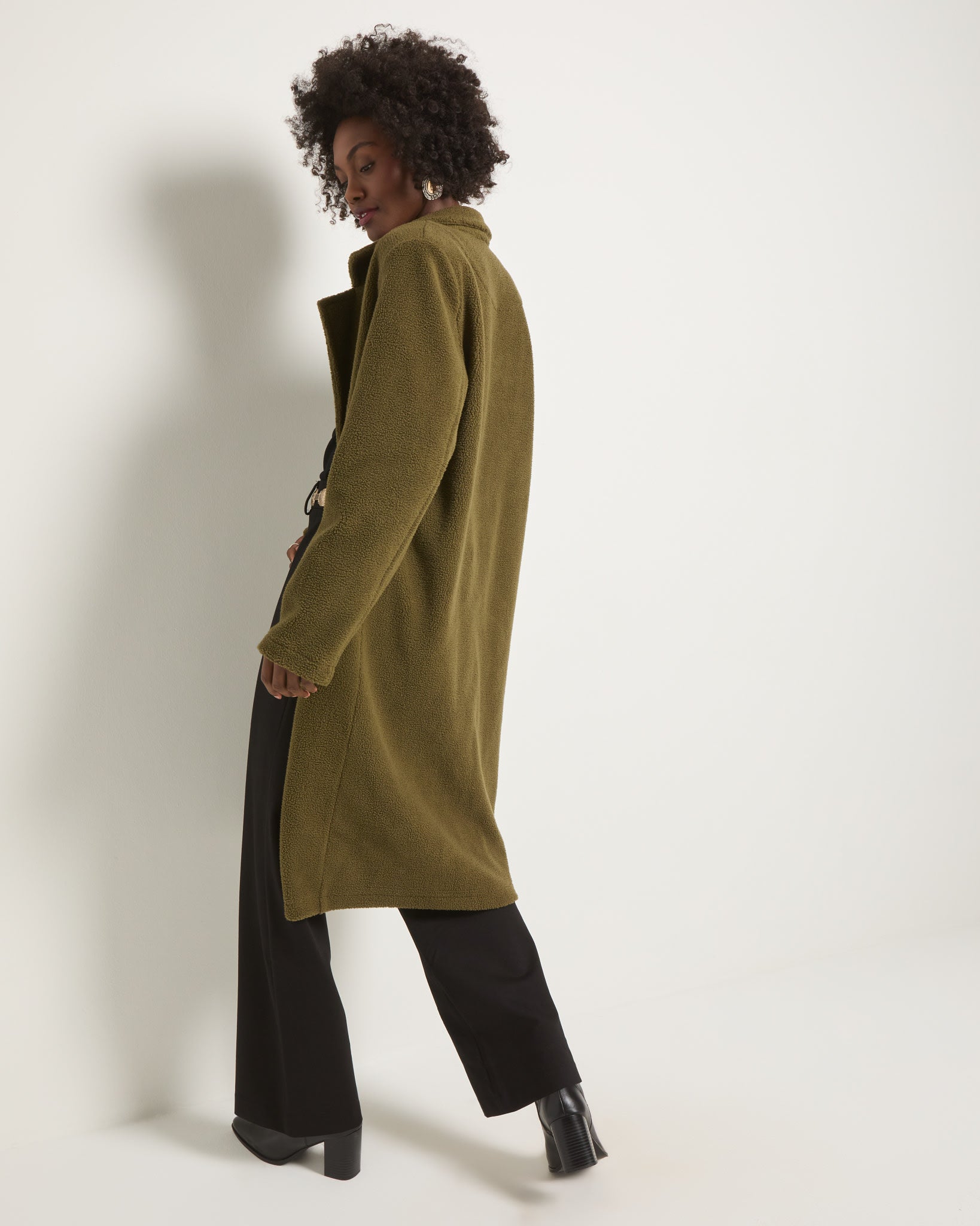 Olive Branch $|& SEAS Samantha Sherpa Coat - VOF Front