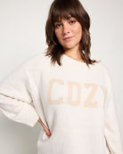 Heather Cream $|& SEAS Cozy Sweater - SOF Full Front