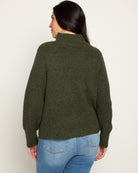 Olive Marled $|& SEAS Driftwood Sweater - SOF Back