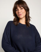 Navy $|& SEAS Coastal Crew Neck Pullover - SOF Full Front