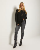 Black $|& SEAS Shayna Ruffle Sweater - UGC On Fig