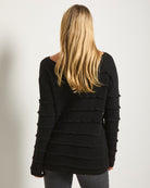 Black $|& SEAS Shayna Ruffle Sweater - SOF Back