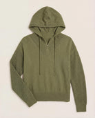 Olive Branch $|& SEAS Ojai Half Zip Hooded Sweater - Hanger Detail