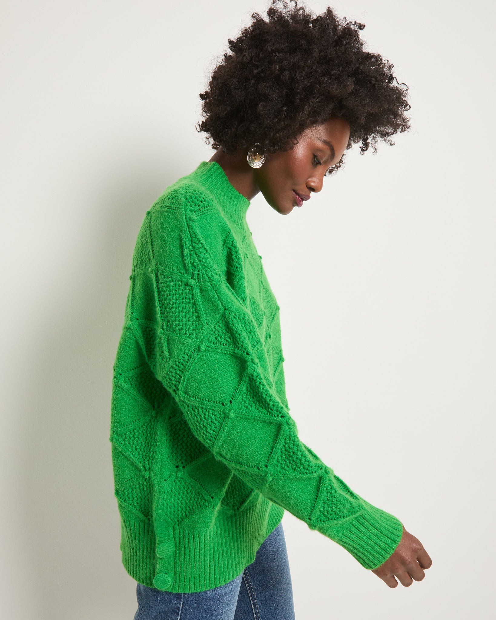 Jade $|& SEAS Countryside Mockneck Sweater - VOF Side