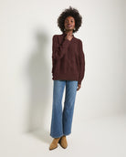 Espresso $|& SEAS Countryside Mockneck Sweater - UGC On Fig