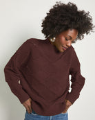 Espresso $|& SEAS Countryside Mockneck Sweater - SOF Front