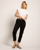 Black $|& SEAS Taurus Cuffed Skinny Jean - UGC On Fig