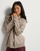 Heather Sandbar $|& SEAS Harmony Tunic Sweater - VOF Front