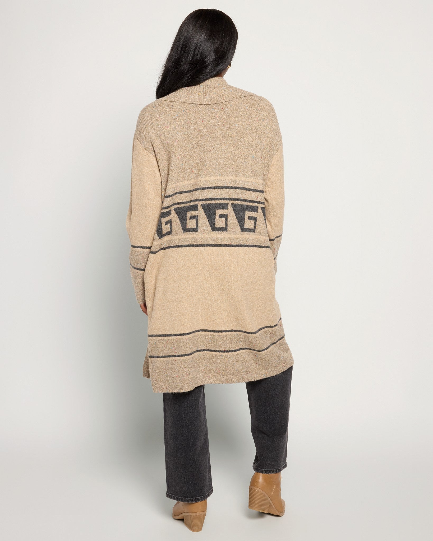 Birch Geo $|& SEAS Canyon Duster Cardigan - SOF Back