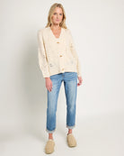 Cream $|& Herizon Sierra V-Neck Cardigan - UGC On Fig