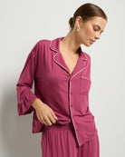 Cherry $|& SEAS Slumber Party Ruffle Pajama Set - SOF Front
