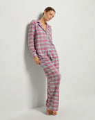 Fireside Tartan Cherry Plaid $|& SEAS Cat Nap Pajama Shirt - UGC On Fig