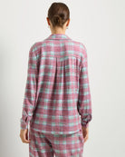 Fireside Tartan Cherry Plaid $|& SEAS Cat Nap Pajama Shirt - SOF Back